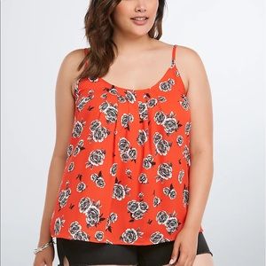 Plus Size 3X Torrid Floral Georgette Tank